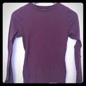 Long sleeve shirt burgundy purple